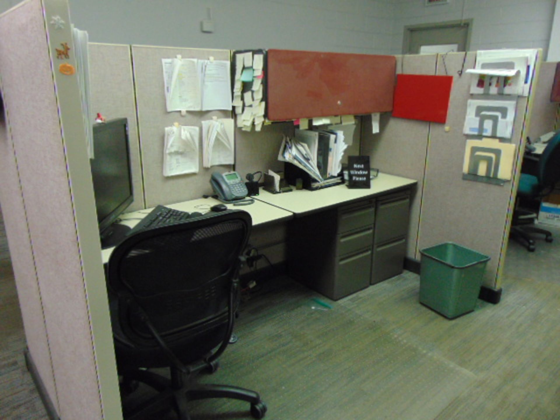 LOT OF OFFICE CUBICLES: total of (11) work stations (no paperwork or computers) - Image 2 of 14