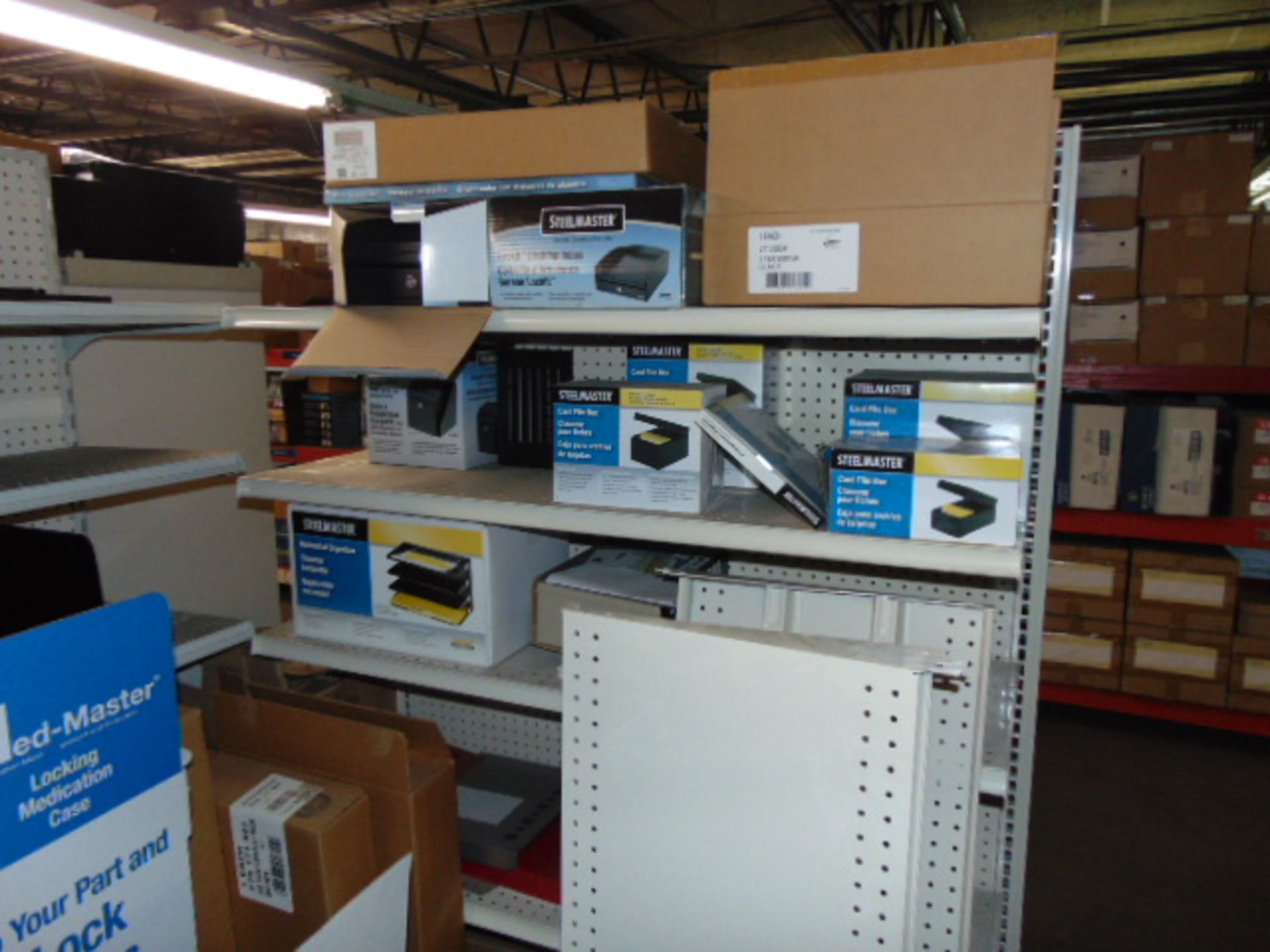 LOT CONTENTS OF MEZZANINE: (9) sections of pallet racking, (13) assorted file cabinets, assorted - Image 15 of 26
