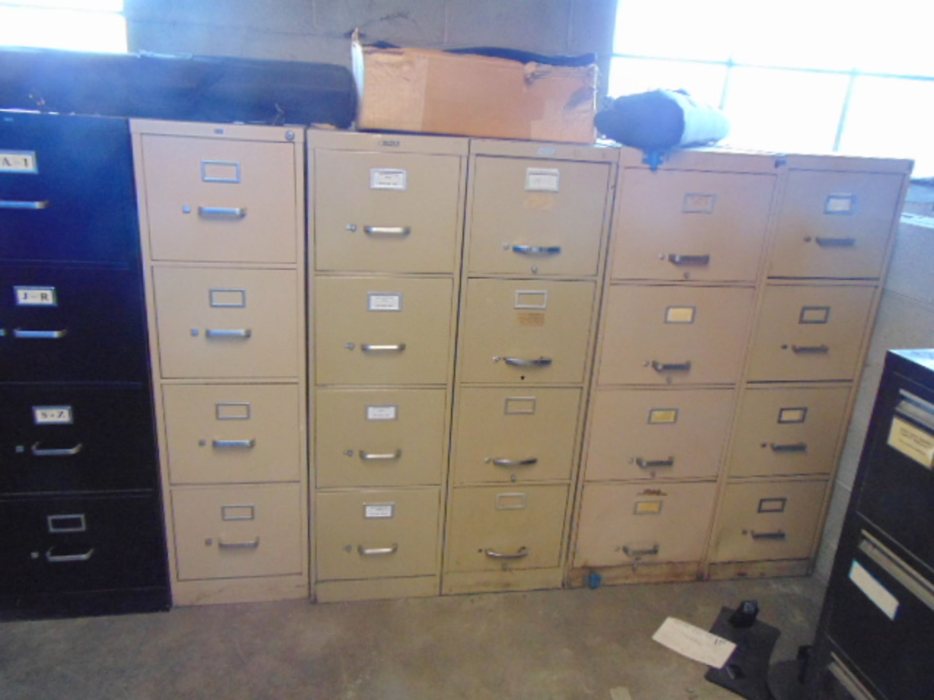 LOT CONTENTS OF MEZZANINE: (9) sections of pallet racking, (13) assorted file cabinets, assorted - Image 4 of 26