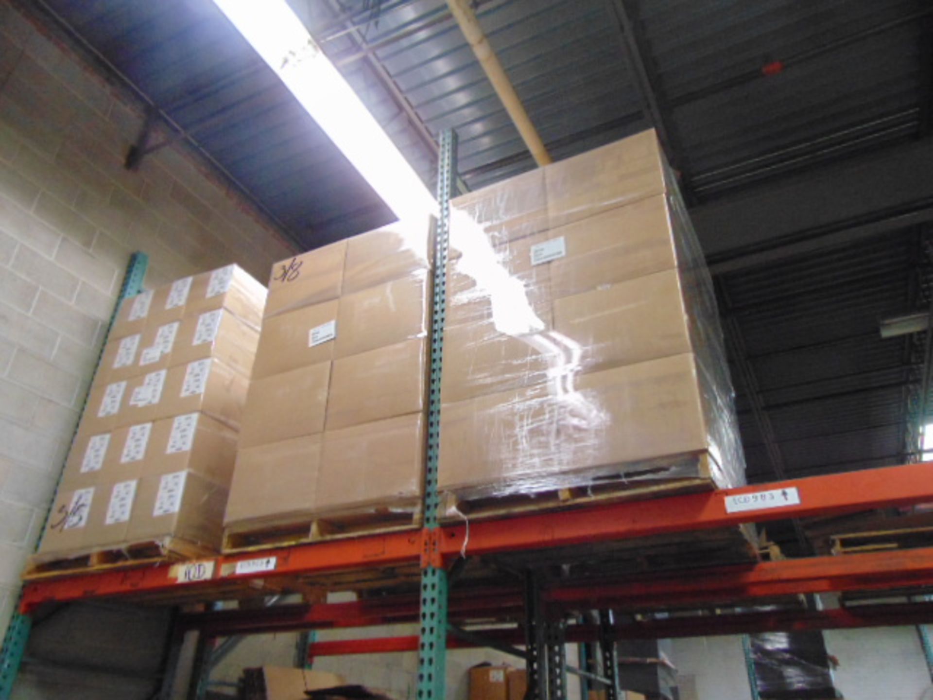 LOT CONSISTING OF: steel parts & cardboard boxes (in six pallet racking sections) (no racks) - Image 13 of 16