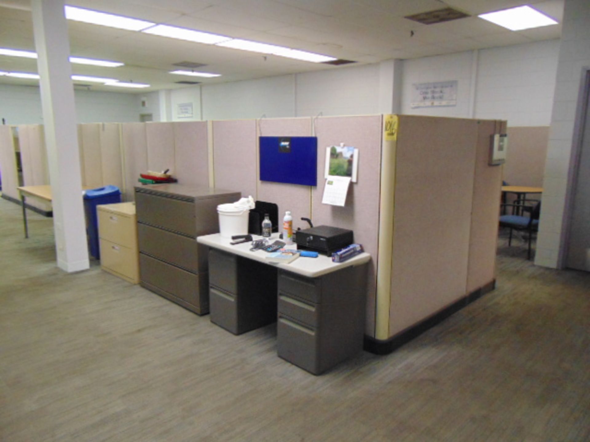 LOT OF OFFICE CUBICLES: total of (11) work stations (no paperwork or computers) - Image 14 of 14