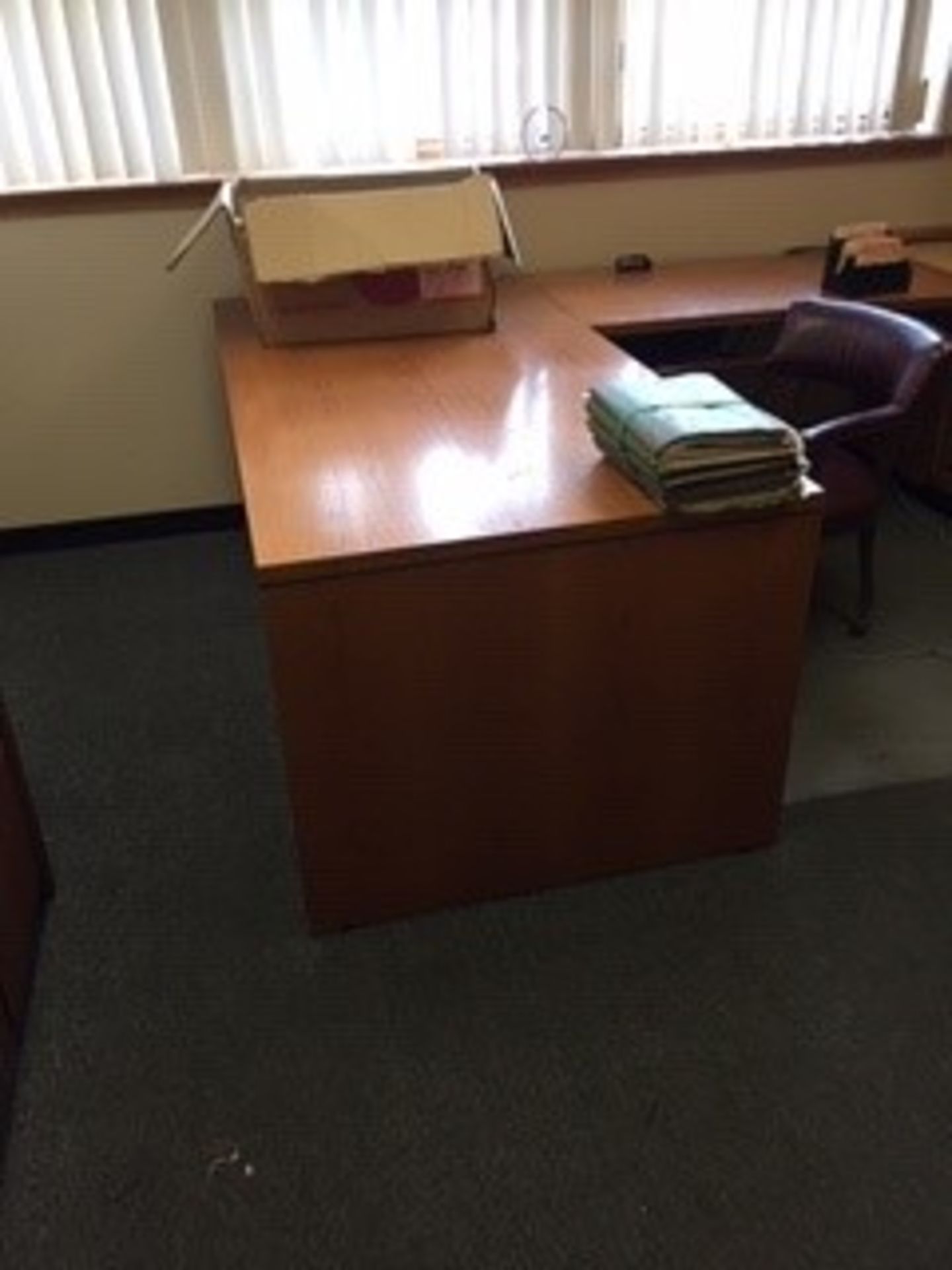 LOT CONTENTS OF OFFICES (2): L-shaped desk, (4) cabinets, (2) chairs (Located at: Midland Stamping & - Image 4 of 7