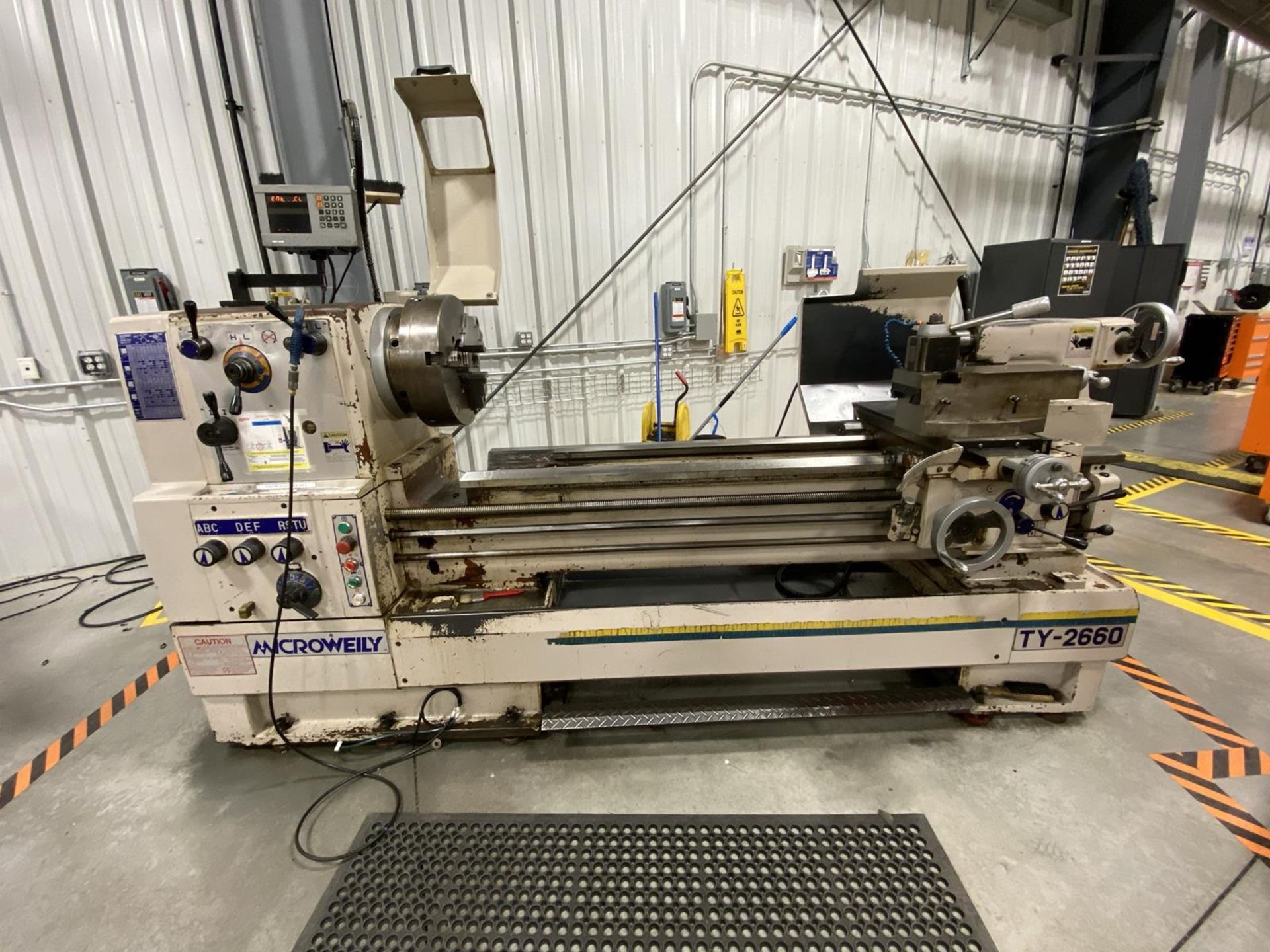 MICROWEILY, TY-2660, 26" X 60", GAP BED, ENGINE LATHE, 15-860 RPM, SWING OVER CROSS SLIDE 18", SWING