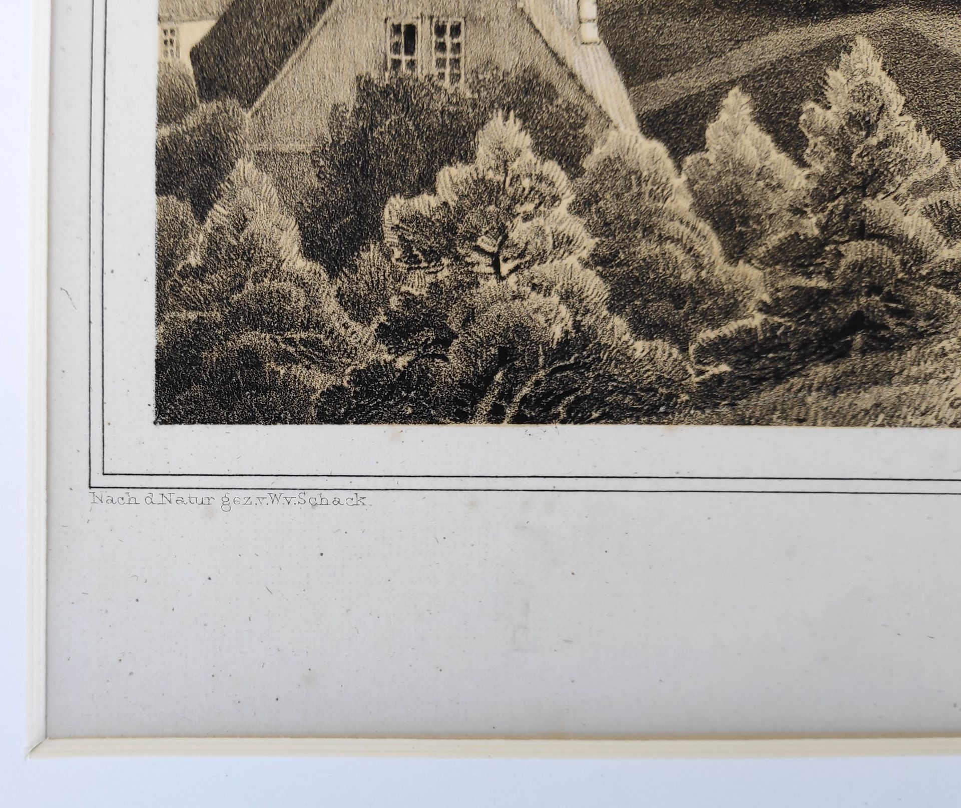 Schack, Wilhelmine von (1826 Berlin – 1853 Wittich) "Heringsdorf - Villa Schering mit Blick auf die - Bild 3 aus 4