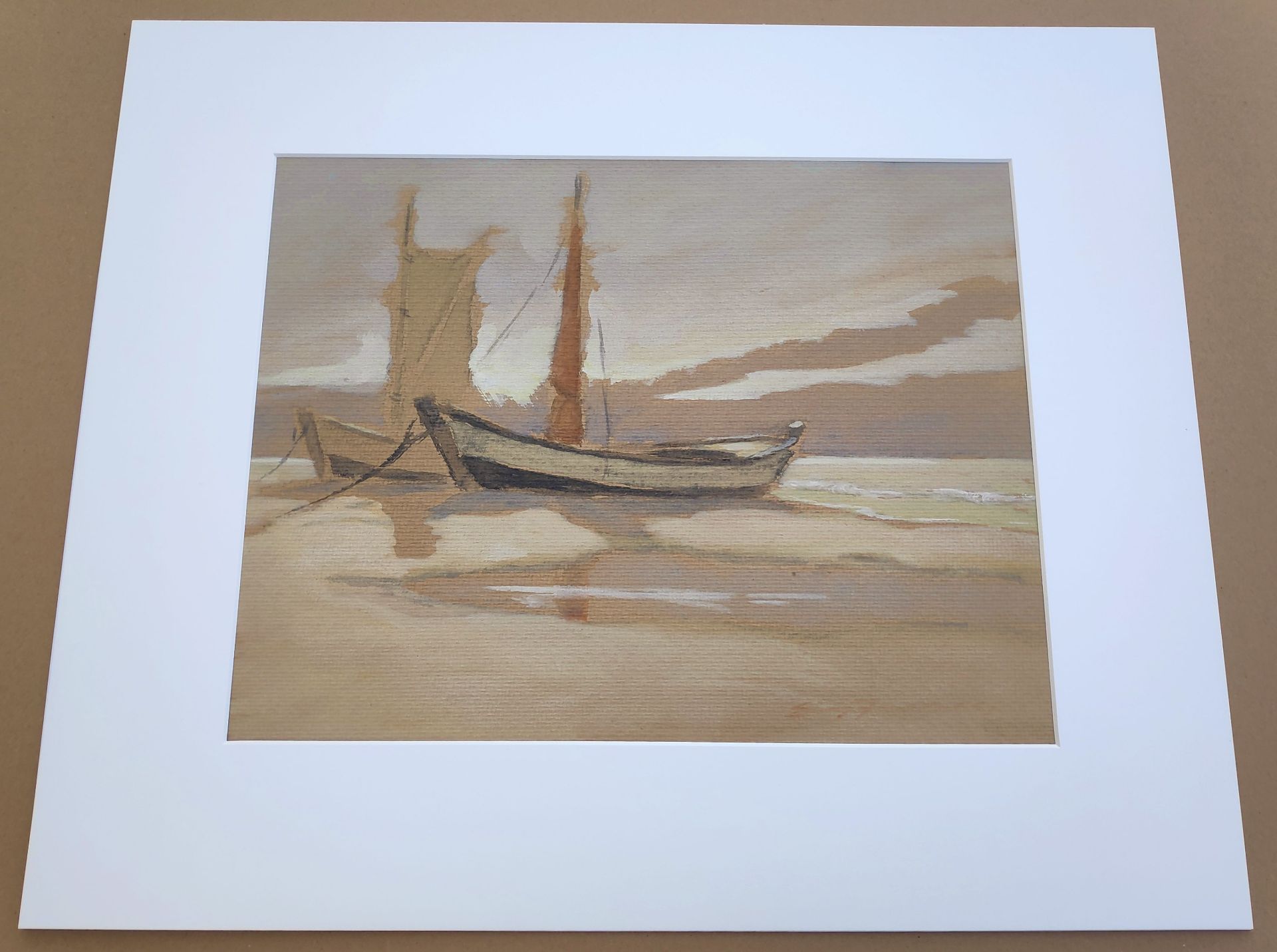 Jaeckel, Erich (1901 Ahlbeck - 1947 Bansin) "Zeesboote am Ostseestrand" - Bild 3 aus 5