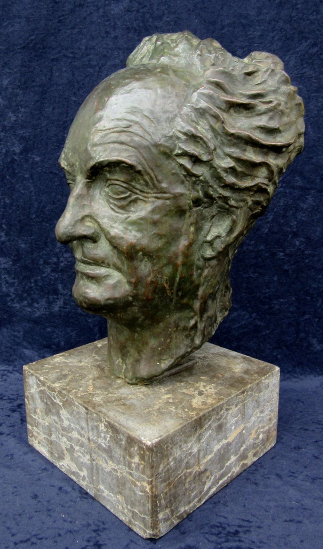 Friedel, Karla Lucie (1893 Düsseldorf - 1970 Stralsund) "Büste Gerhart Hauptmann"