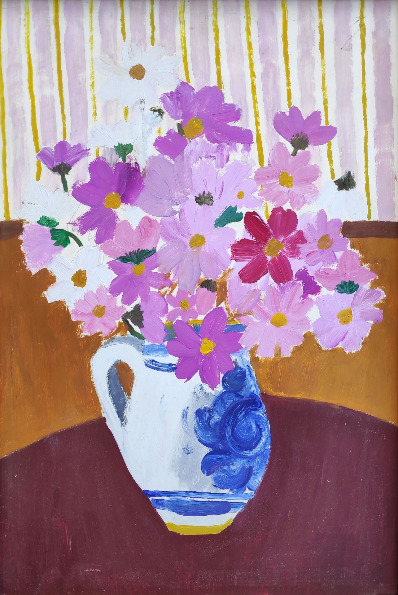 Womacka, Walter (1925 Obergeorgenthal/Böhmen - 2010 Berlin) „Vase mit Blumen“