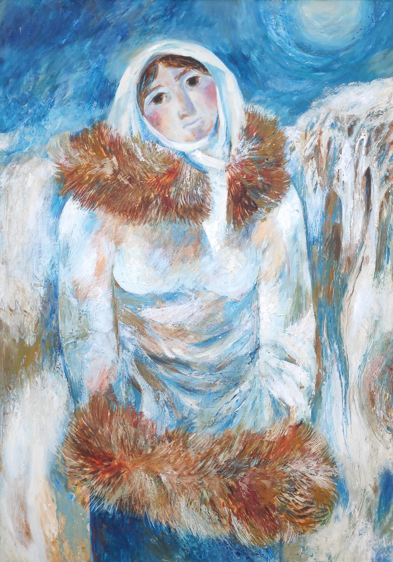 Rein, Ursula (1936 Sangerhausen – 2014 Sangerhausen) "Frau im Pelz (Leningraderin)" - Image 3 of 3