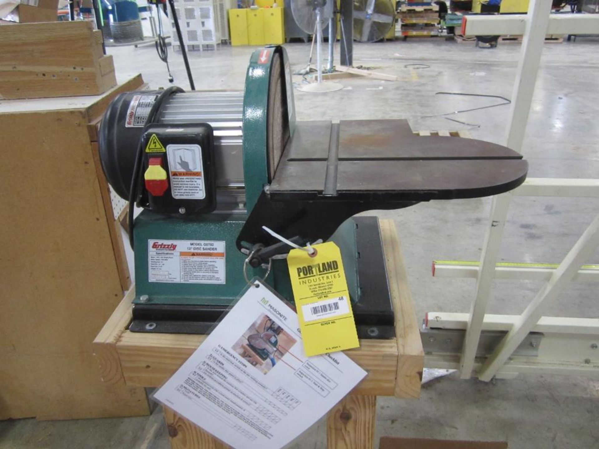 Grizzly 12" disc sander