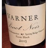 Varner Picnic Block Pinot Noir 2013 750ml ( Bid Is For 1x Bottle Option To Purchase More)