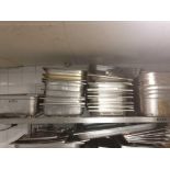 A Large Quantity Of Stainless Steel Gastronorms GN Pans As Found