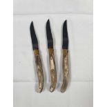 21x Claude Dozorme Le Thiers Steak Knives With Olive Wood Handles 9"