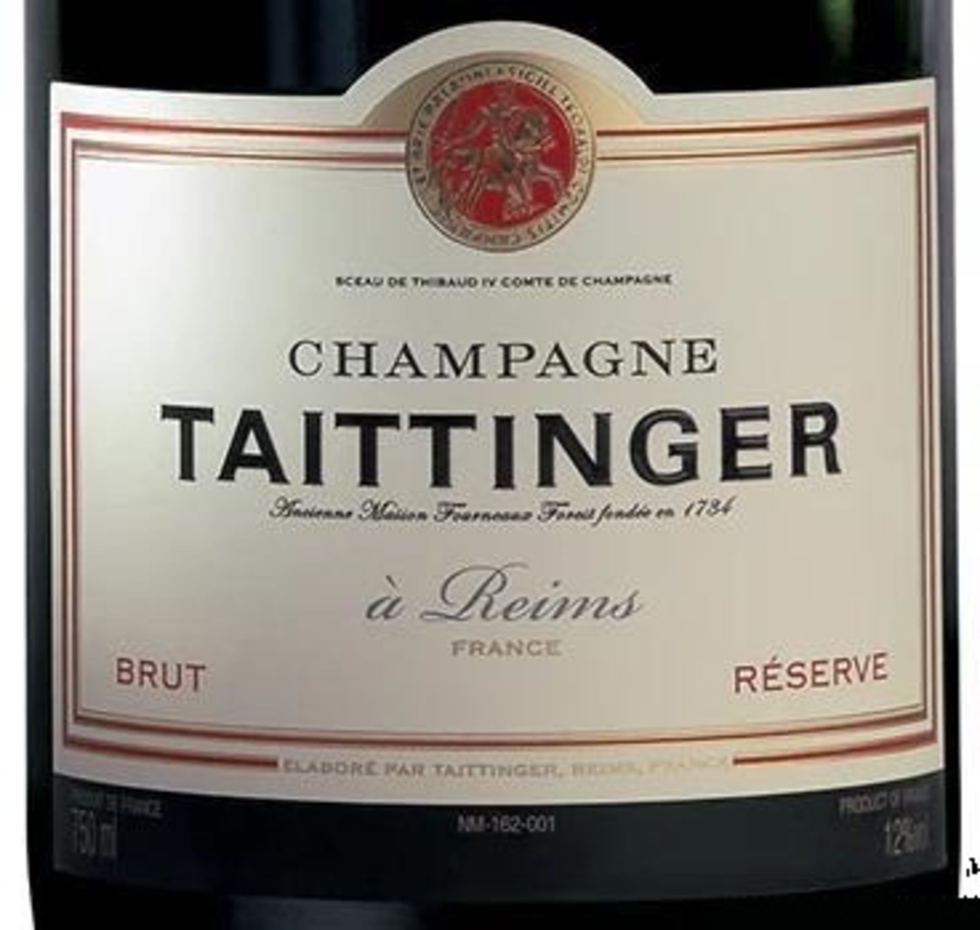 Taittinger Brut Reserve Champagne, NV 75cl ( Bid Is For 1x Bottle Option To Purchase More)