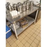 Stainless Steel Preparation Table With Undershelf 1200mmx 600mm