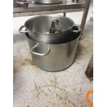 3x Heavy Duty Stock Pots Various Sizes And 1x Large Stainless Steel Pan