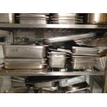 A Large Quantity Of Stainless Steel Gastronorms GN Pans As Found