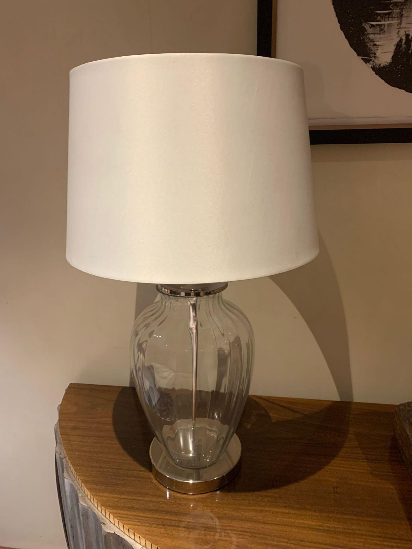 A Pair Of R V Astley Caballo Table Lamp 5178 ( Including Shade ) The Caballo Glass Table Lamp With - Image 3 of 4