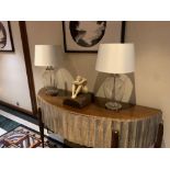 A Pair Of R V Astley Caballo Table Lamp 5178 ( Including Shade ) The Caballo Glass Table Lamp With