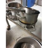 3x Large Stainless Steel Pans As Found