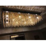 Rectangular Ceiling Pendant Crystal Linear Pendants Rectangular Linear LED Ceiling Light Pendant