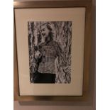 4x 1920s Theme Black And White Prints, Gold Wooden Frame, Single Ladies, 55cm x 70cm ( Loc Hall