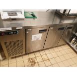 Foster Xtra 3 Door Counter Fridge XR3H Stainless Steel Exterior And Aluminium Interior. 1/1