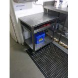 Stainless Steel Mobile Preparation Table With 2x Under Shelves 600mmx 800mm