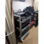 AV Set With Trolley Comprising Of Soundcraft EPM12 Analog Mix Er A Crownx LS 1500 Two-Channel,