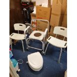 Independent Living Aid Appliances Comprising Of Mobile Commode, Chairs Table And Accessories As