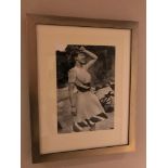 4x 1920s Theme Black And White Prints, Gold Wooden Frame, Single Ladies, 55cm x 70cm ( Loc Hall