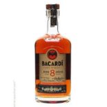 Bacardi 8 Anos Rum Puerto Rico 700ml ( Bid Is 1x Bottle )