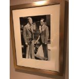 3x 1930 / 1940s Theme Black And White Prints, Gold Wooden Frame, 2 Golfing Gentleman, Single