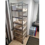 Stainless Steel Commercial 6 Tier Trolley Rack 570mmx 550mmx 1980mm