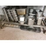 A Large Quantity Of Stainless Steel Gastronorms GN Pans As Found