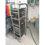 Stainless Steel Mobile 20 Tier Rack With Gastronorms 550mmx 380mmx 170mm