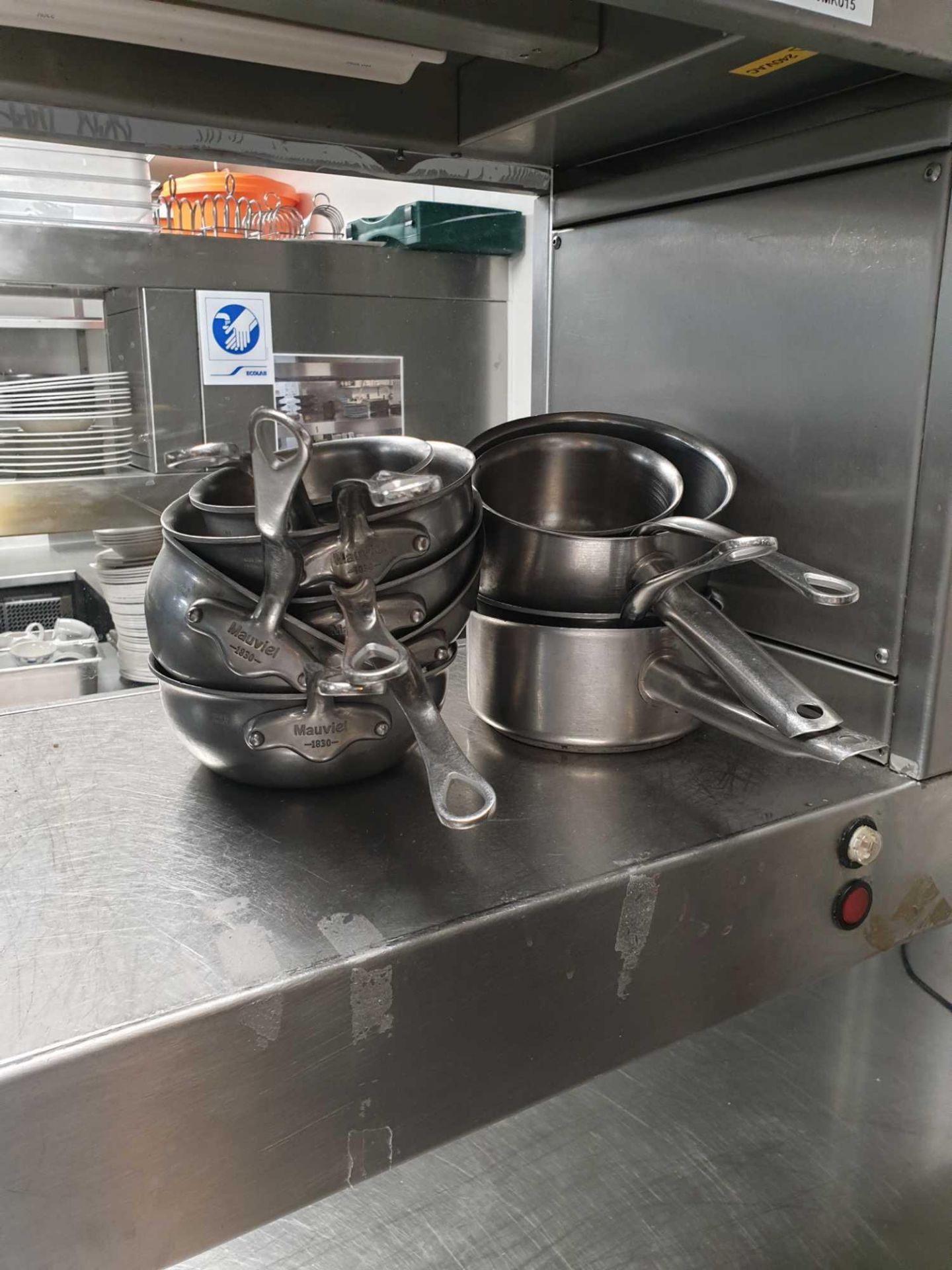 9x Commercial Stainless Steel Saucepans As Found