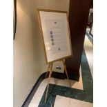 A Pine A Frame Artist Easel With Gold Picture Frame 160cm ( Loc Lobby)