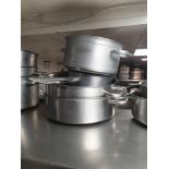 4x Various Stainless Steel Stock Pots As Found