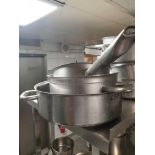 3x Stainless Steel Pans Various Sizes As Found