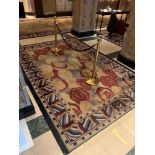 Bespoke Wool Carpet Approximately 2.45x 3.8 Meters Beige And Cream Field With Geometric Blue, Red,