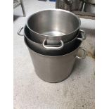 3x Heavy Duty Stainless Steel Stock Pots Various Sizes
