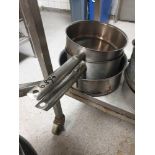 3x Large Stainless Steel Pans As Found