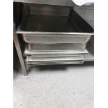 8x Stainless Steel Large Gastronorms As Found