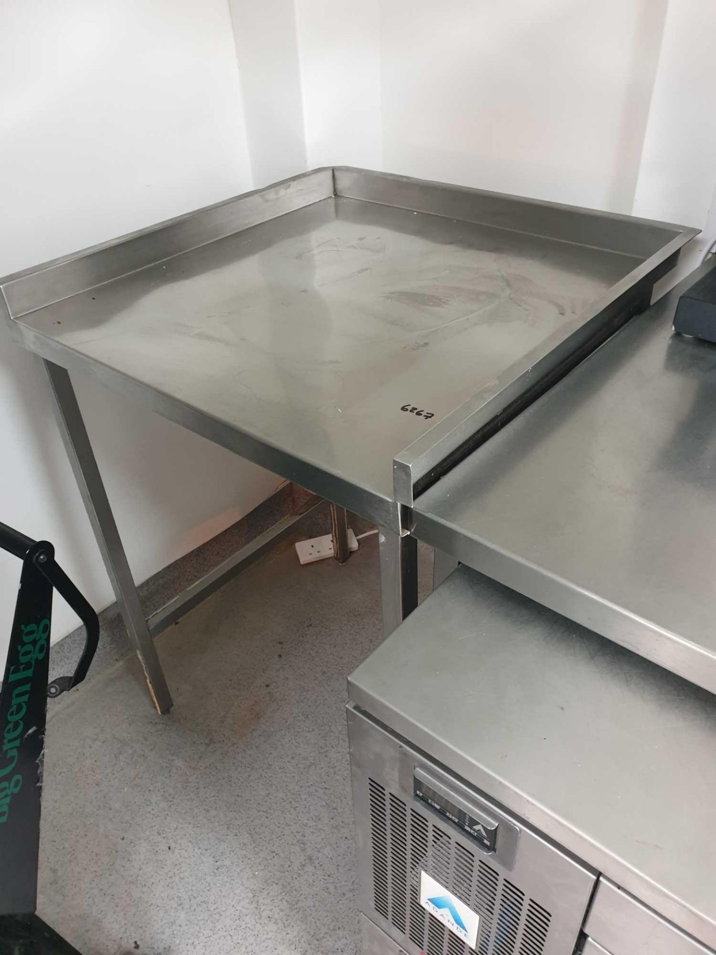 Stainless Steel Preparation Table With Upstand 720mmx 680mm