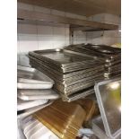 A Large Quantity Of Stainless Steel Gastronorms GN Pans As Found