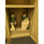 Powder Coated Metal Cabinet With Contents Cleaning Disposables As Found 70x 50x 50mm (Locchemical