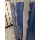 62x various Individual Personnel Lockers Nested Blue Powder Coated With Germ Guard Active