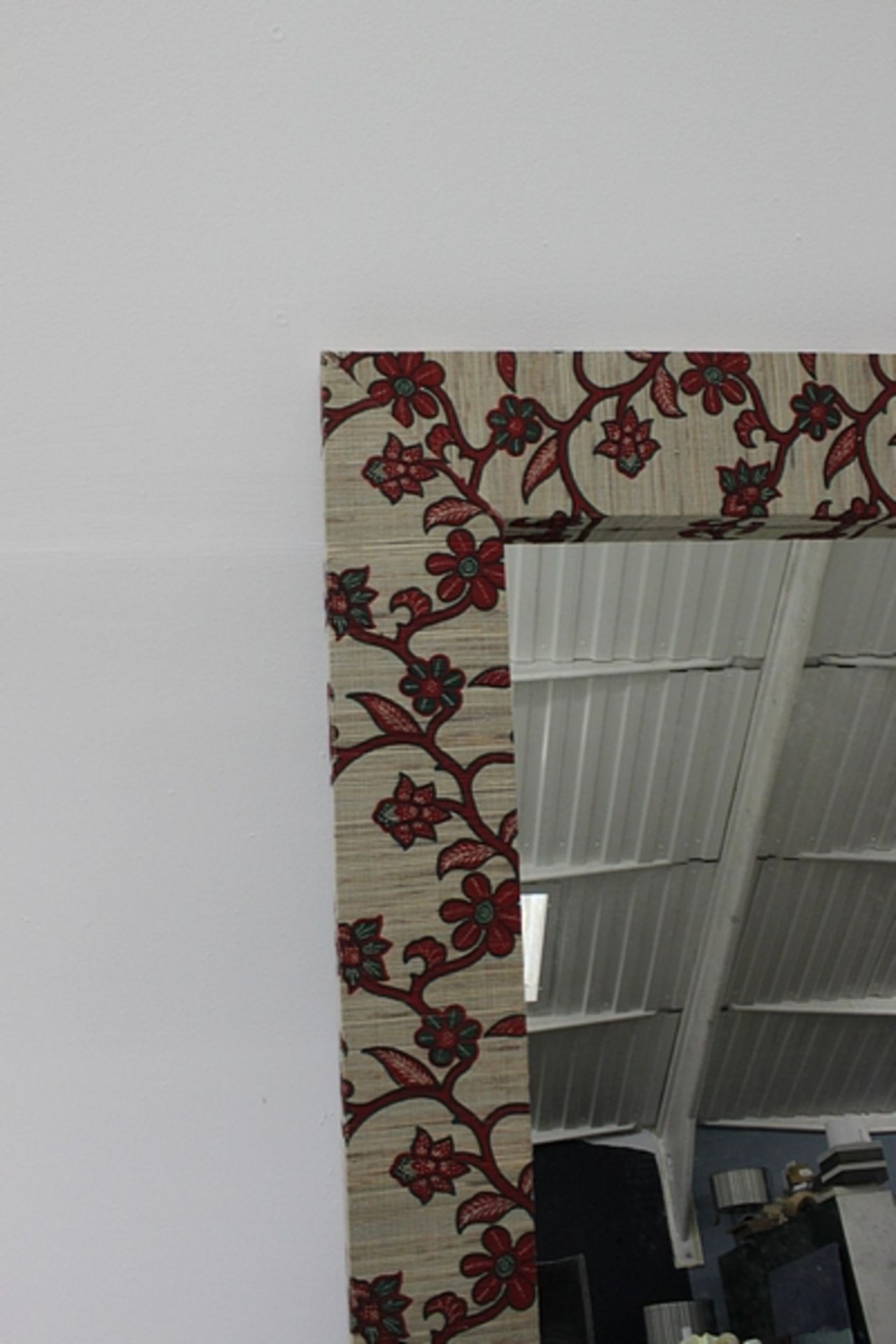 Floor Mirror Woven Reed Mirror Red Flower Motif This Range Of Mirrors Are Made From Natural - Image 2 of 2