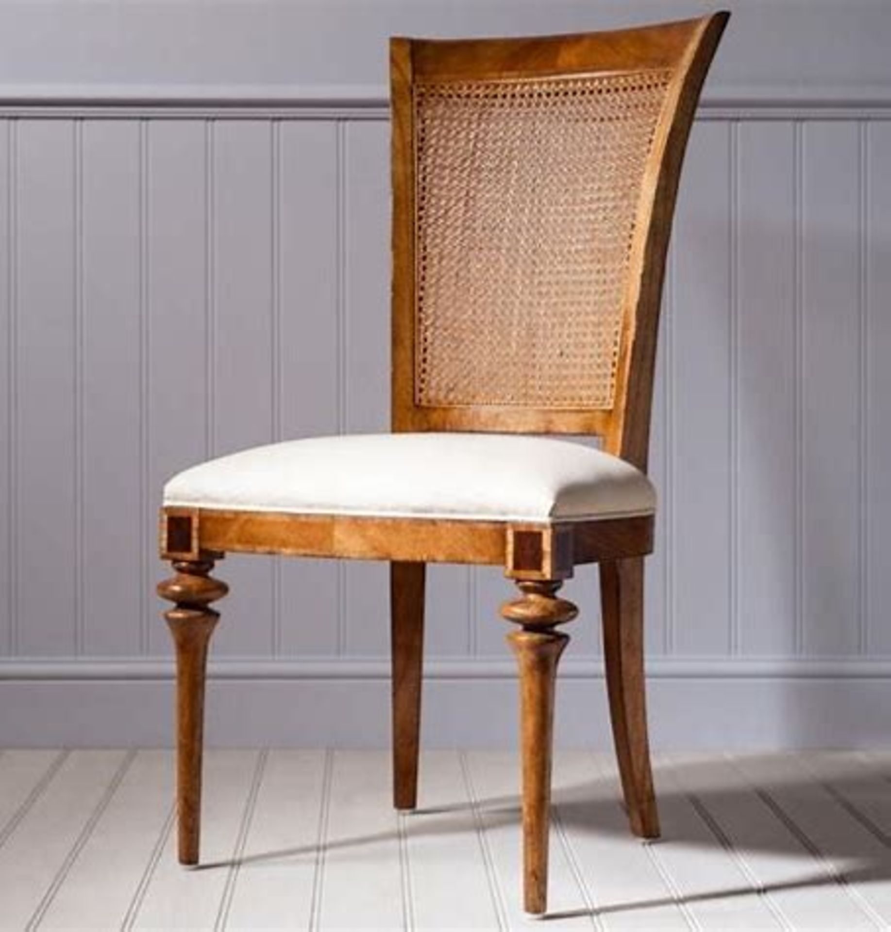 A Pair Of Spire Cane Back Side Chairs This Spire Cane Back Side Chair Combines Traditional English