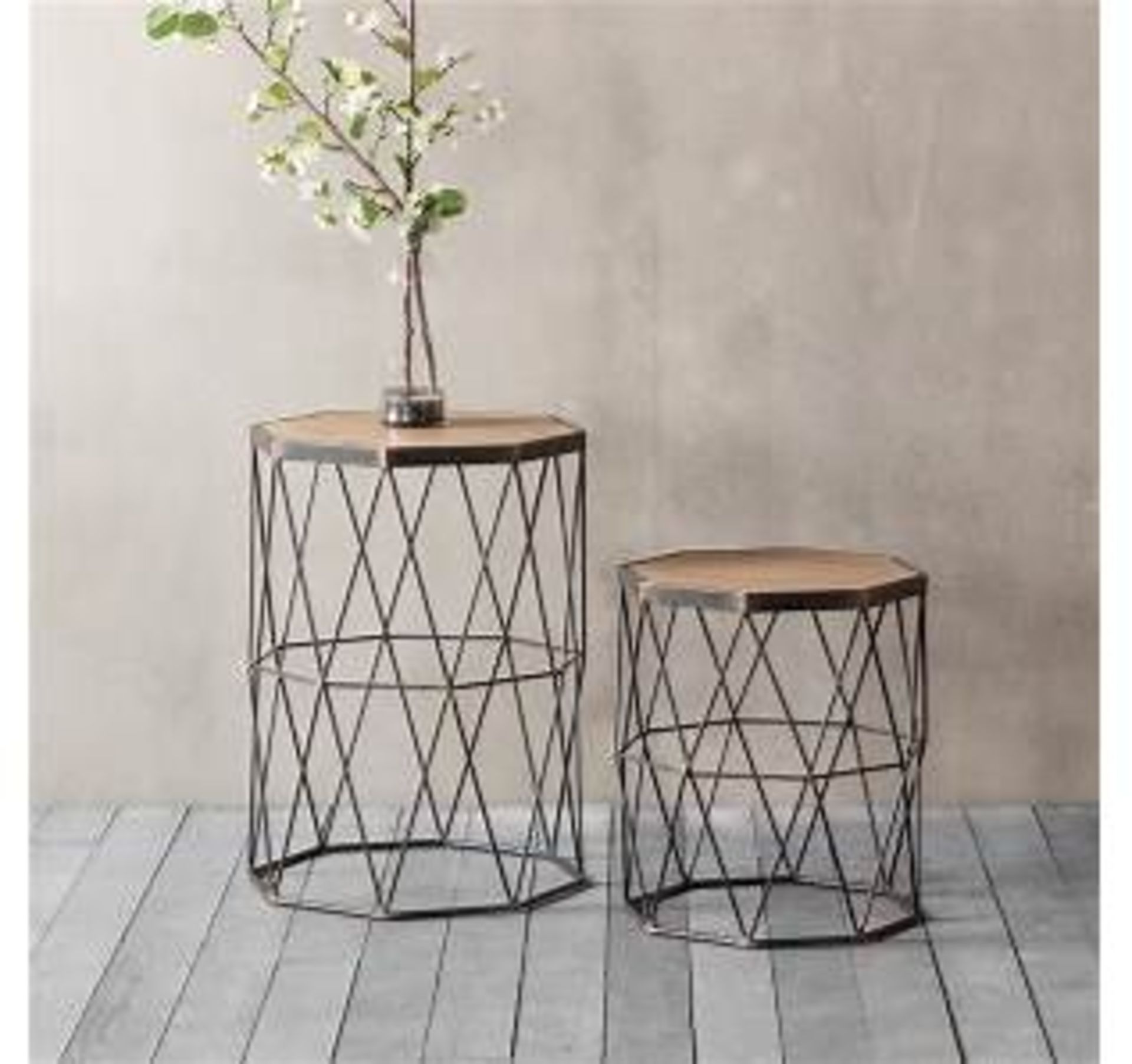 Marshal Side Table (Set Of 2) Set Of 2 Modern Contemporary Side Tables 460x460x615mm And